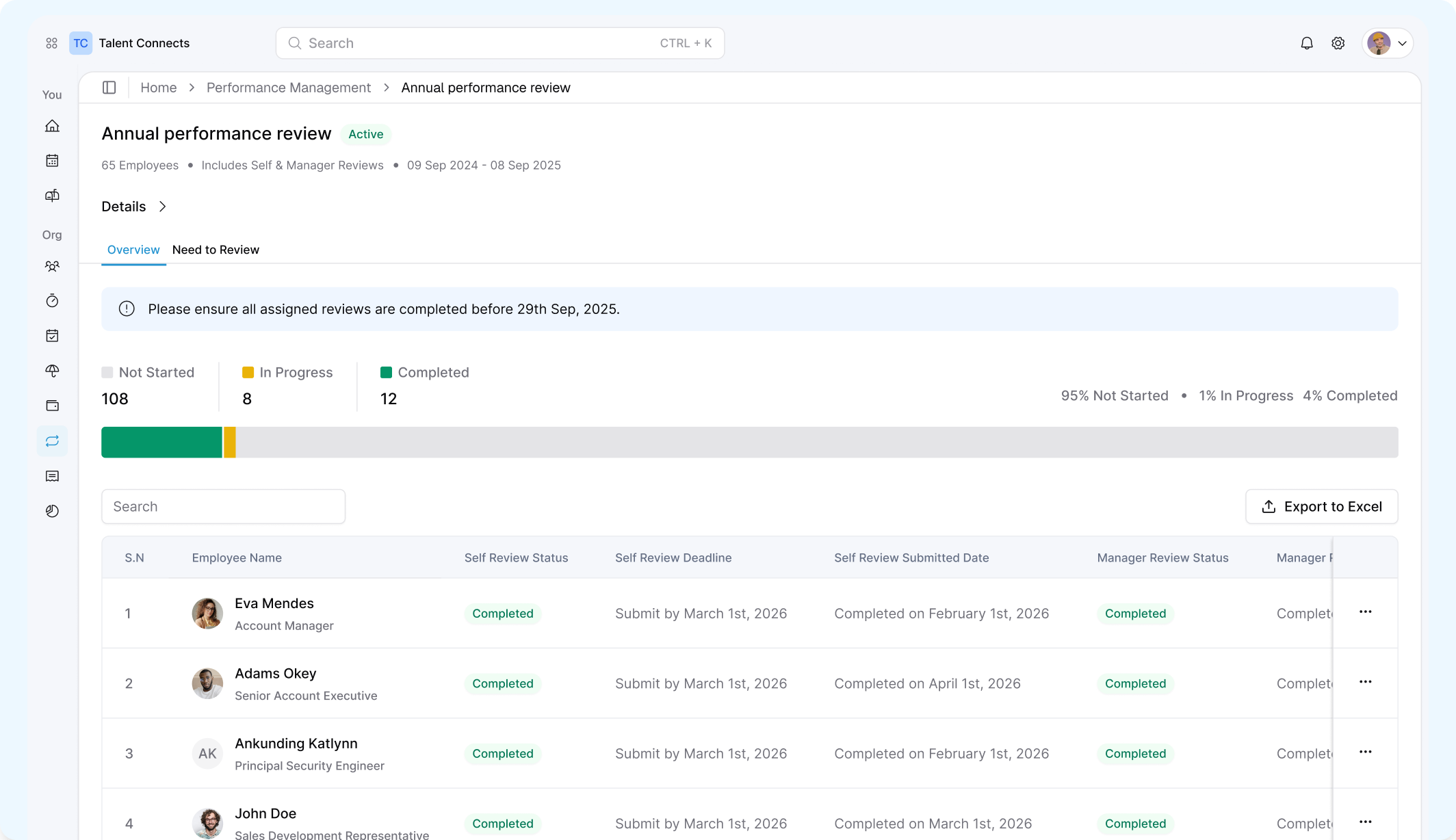 Performance Review Dashboard